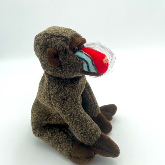 Ty Beanie Babies Retired CHEEKS the Baboon Monkey, Holo Tag, 1999 Retired - Picture 2 of 6
